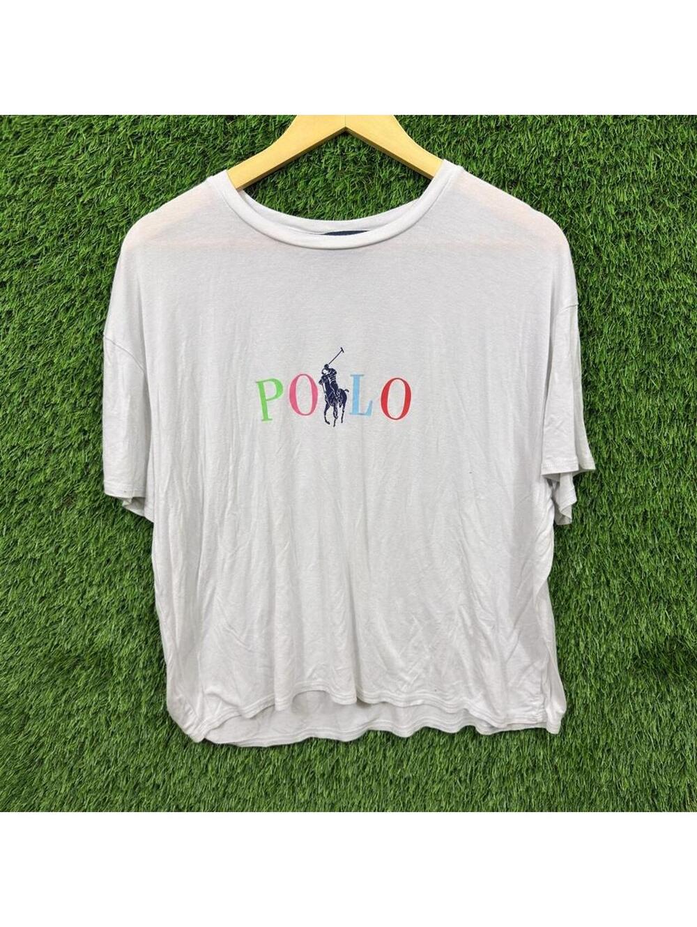 Polo Ralph Lauren Multicolor Spellout Pony Logo T-Shirt White